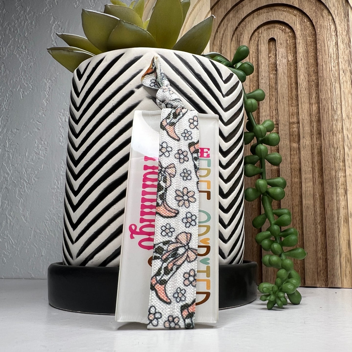 Cow Boots Hair Tie Set